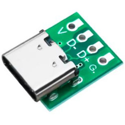 Conector tipo C macho con PCB