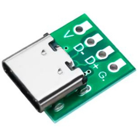 Conector tipo C macho con PCB